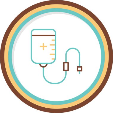 Kan Transfüzyon Ağı simgesi, vektör illüstrasyonu