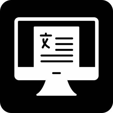 Modern dilbilim simgesinin vektör illüstrasyonu