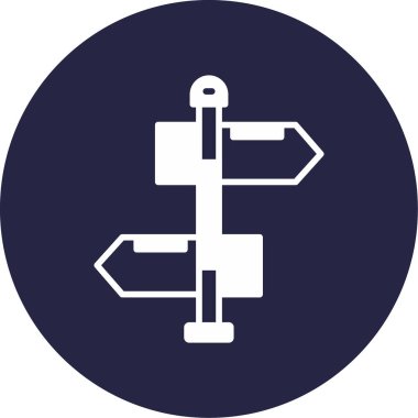 Bir sokak işaretinin vektör illüstrasyonu