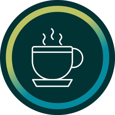 Kahve Kupası web simgesi, vektör çizim 