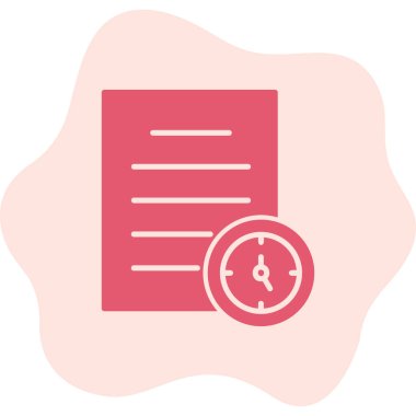 Zamanlama simgesi vektör çizimi alıştırması