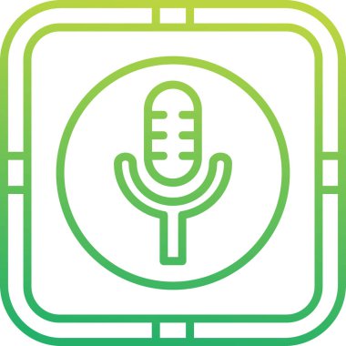 mikrofon simgesi vektör illüstrasyonu 