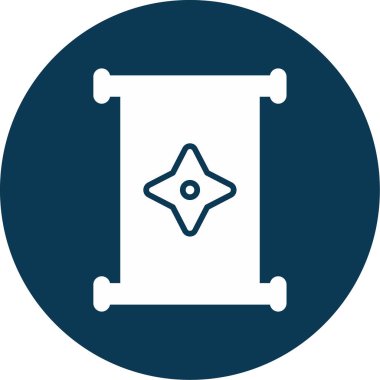  Eski parşömen simgesi, vektör illüstrasyonu basit tasarım