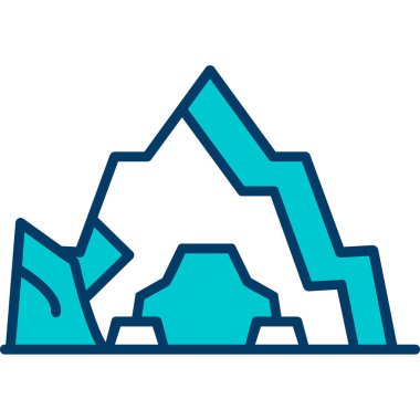 mağara ikonu vektör illüstrasyonu