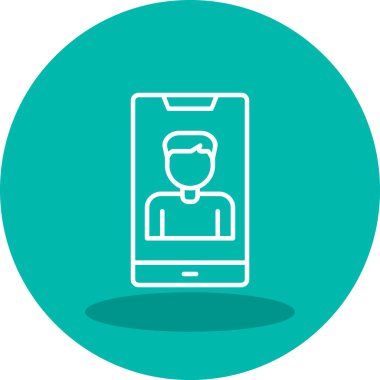 Smartphone web simgesi, vektör çizim 