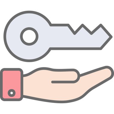 anahtar simgesi, vektör illüstrasyonu basit tasarım