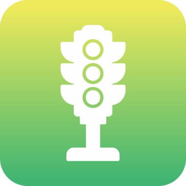 Trafik ışığı. Web simgesi basit illüstrasyon