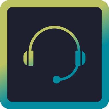 Kulaklık. Web simgesi basit illüstrasyon