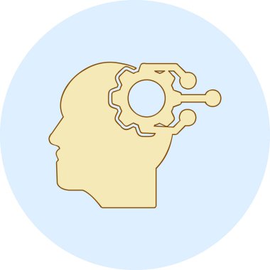 Düşünüyorum. Web simgesi basit illüstrasyon           