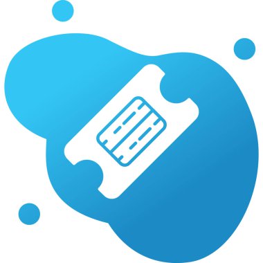 Bilet. Web simgesi basit illüstrasyon