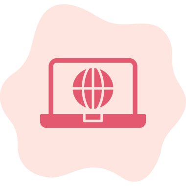 dizüstü bilgisayar simgesi, vektör illüstrasyonu basit tasarım