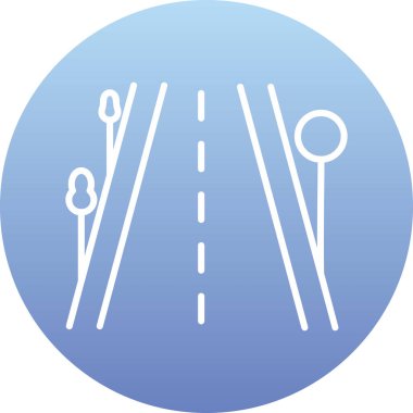 Otoyol. Web simgesi basit illüstrasyon 