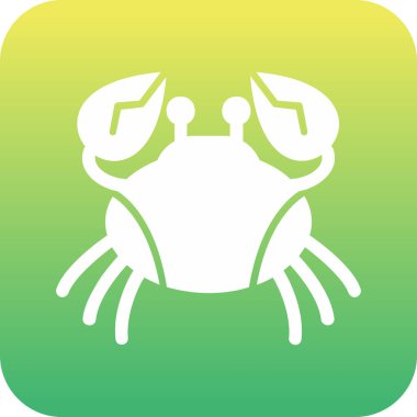 Yengeç simgesi, vektör illüstrasyonu basit tasarım 