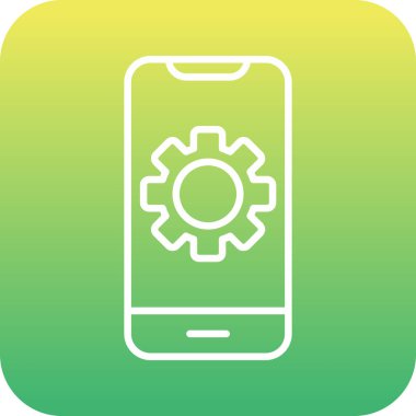 akıllı telefon ayarlama web simgesi vektör çizimi 