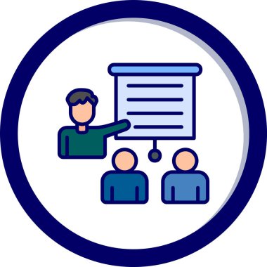 izleyici sunum simgesi vektör illüstrasyonu