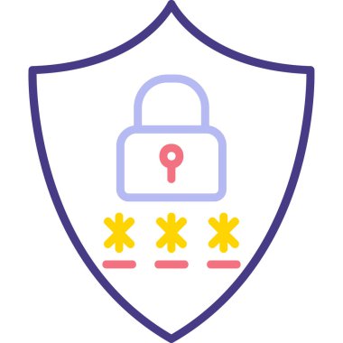 Gizlilik simgesi vektör illüstrasyon tasarımı