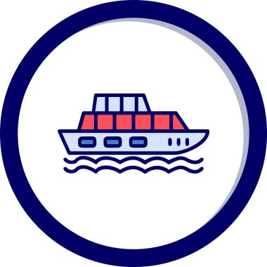 Yolcu gemisi. Web simgesi basit illüstrasyon