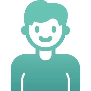 İnsan avatar web simgesi basit illüstrasyon 