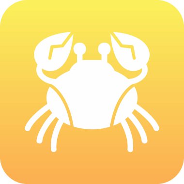 Yengeç simgesi, vektör illüstrasyonu basit tasarım 