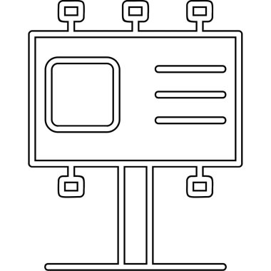 Billboard web simgesi, vektör çizim 