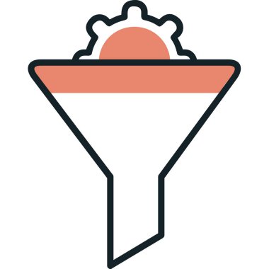 Vektör illüstrasyon Huni ağ simgesi 