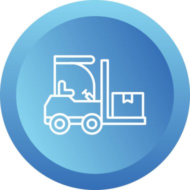 Modern Forklift simgesinin vektör çizimi         