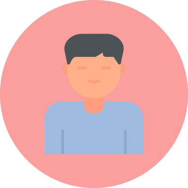  Erkek kullanıcı. Web simgesi basit illüstrasyon