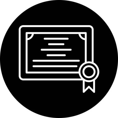 Sertifika. Web simgesi basit tasarım