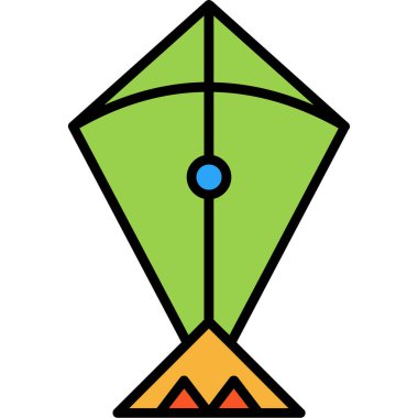 Uçurtma. Web simgesi basit illüstrasyon              