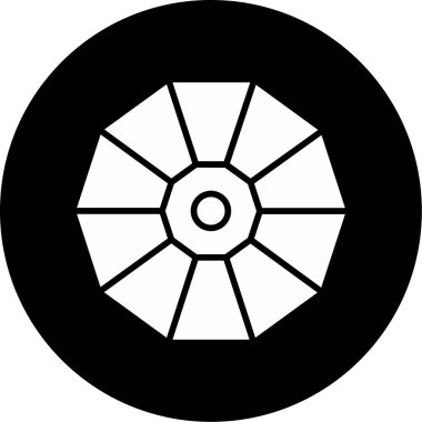 On iki yüzlü. Web simgesi basit illüstrasyon