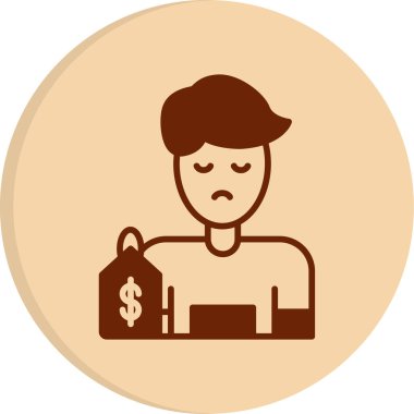 Çocuk kaçakçılığı. Web simgesi vektör illüstrasyonu