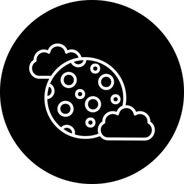 Dolunay simgesi, vektör illüstrasyonu