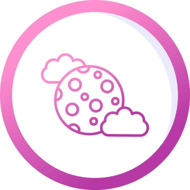 Dolunay simgesi, vektör illüstrasyonu