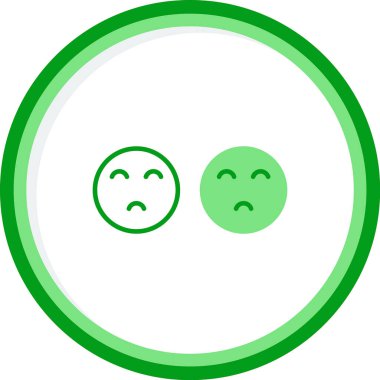 Üzgün surat ifadeleri. Web basit illüstrasyonu