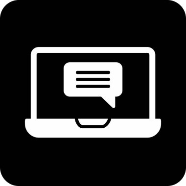 Çevrimiçi İletişim simgesi vektör illüstrasyonu