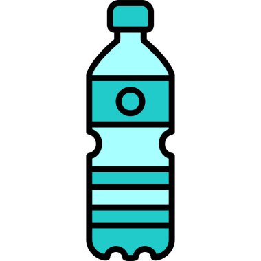 Su şişesi. Web simgesi basit illüstrasyon