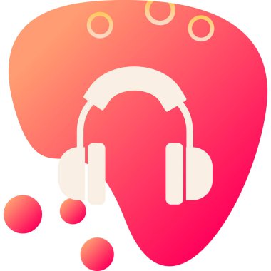 Kulaklık. Web simgesi basit illüstrasyon 