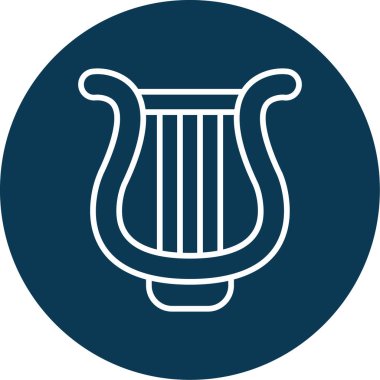 Lyre simgesinin vektör illüstrasyon tasarımı           