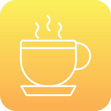 Kahve Kupası web simgesi, vektör çizim 