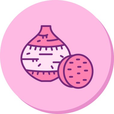 Taro kök simgesi, vektör illüstrasyonu basit tasarım