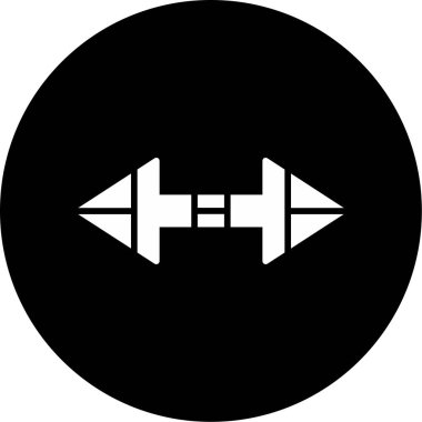 Ölçek simgesi, vektör illüstrasyonu basit tasarım