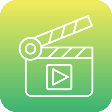 El çırpma tahtası web simgesi basit illüstrasyon 