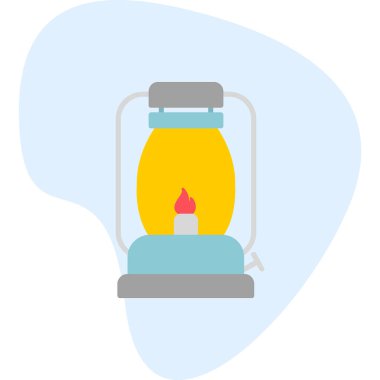 Gaz Lambası simgesinin vektör illüstrasyonu