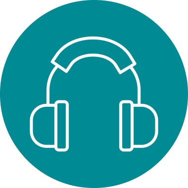 Kulaklık. Web simgesi basit illüstrasyon 