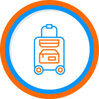 Bagaj web simgesi, vektör çizim 