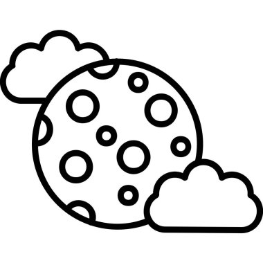 Dolunay simgesi, vektör illüstrasyonu