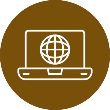 İnternet web simgesi basit illüstrasyon 