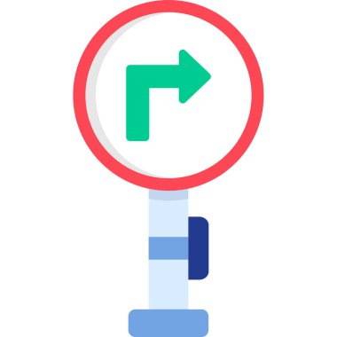 Yol işaretleri simgesinin vektör illüstrasyonu 