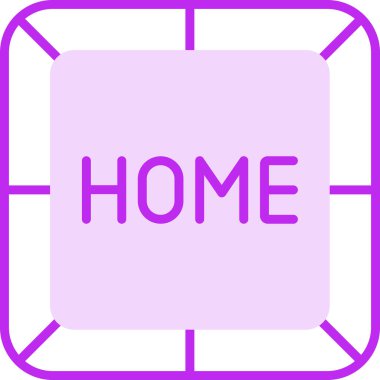 Eve. Web simgesi basit illüstrasyon