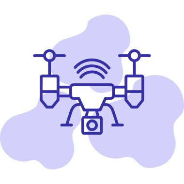 Drone simgesi vektör illüstrasyon tasarımı